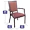 Medacure Squared Red Stain-Resistant Dining Room Chair for Seniors & Homecare, Square Arms MC-DCA475R - alternate 3